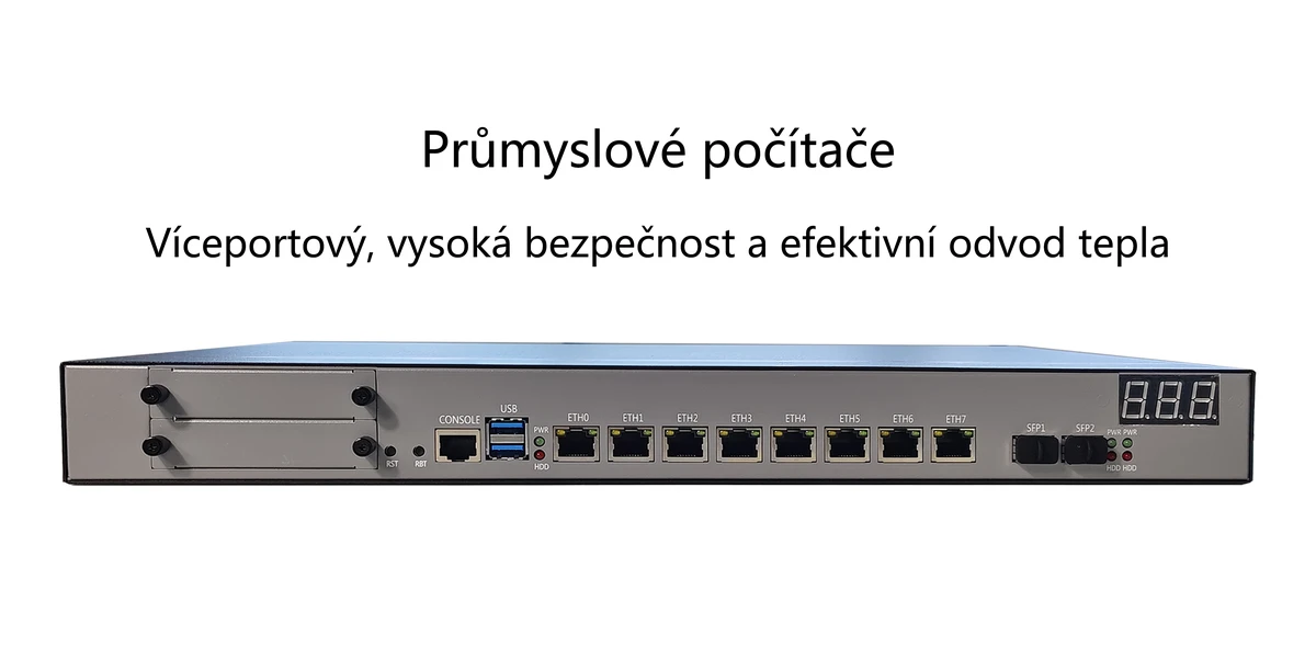 Průmyslové PC ChangFan 946-8L2S do 1U racku – 8x port 2,5GbE RJ45 a 2x port 10G SFP+, vysoce výkonný softwarový router a zařízení pro síťové zabezpečení
