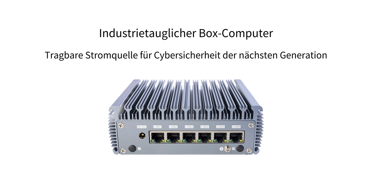 ChangFan 3865U Industrie-Mini-PC – Intel Celeron Dual-Core-Prozessor, lüfterloses Design mit geringem Stromverbrauch, Soft-Router & Edge-Computing-Gateway