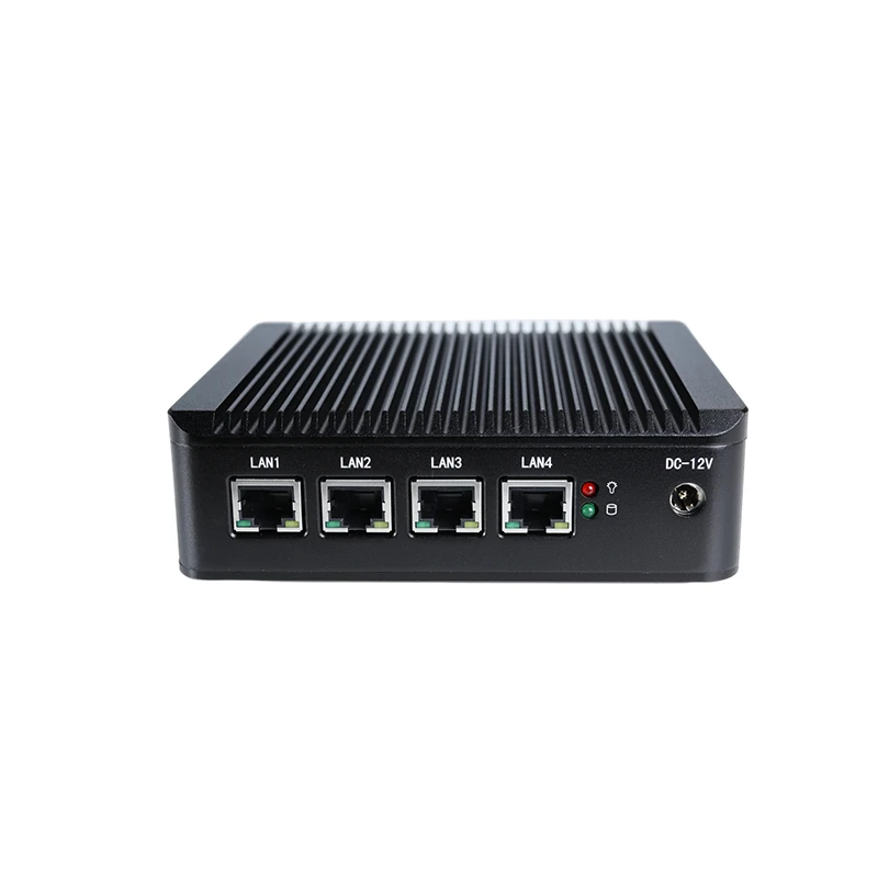 Fanless Mini Desktop Firewall – Intel J4125, 4x Gigabit LAN Ports, Network Security Box