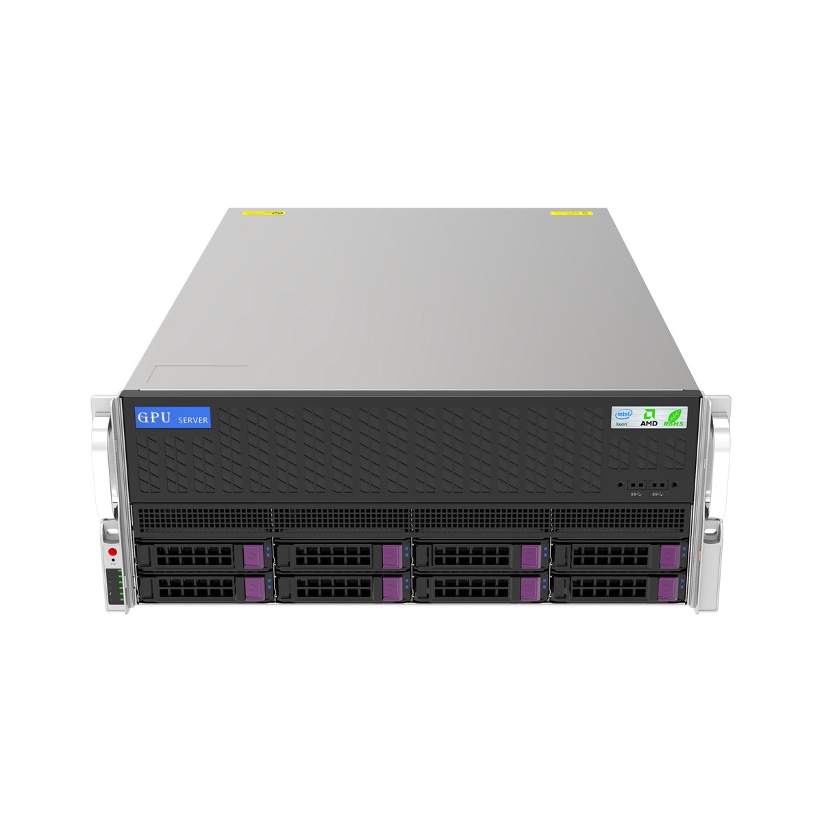 4U Rackmount GPU Server, Single AMD EPYC 7002/7003/8004, 4 x Dual-Width GPU, 24 Hot-Swap Bays