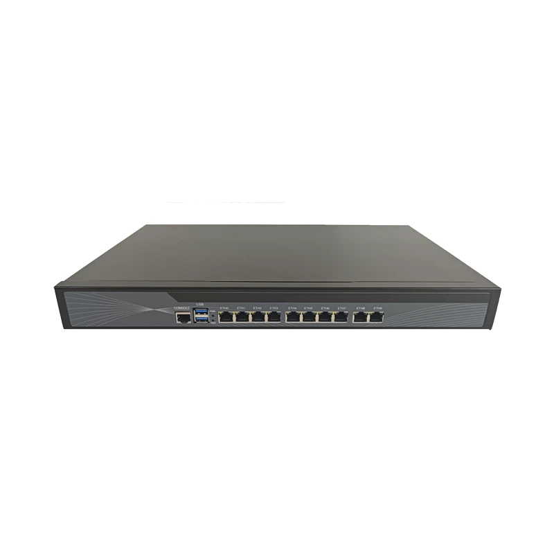 ابزار شبکه‌ای 10-پورت گیگابیت، آتش‌بس Desktop بدون فن Intel 4417U برای pfSense/OPNsense