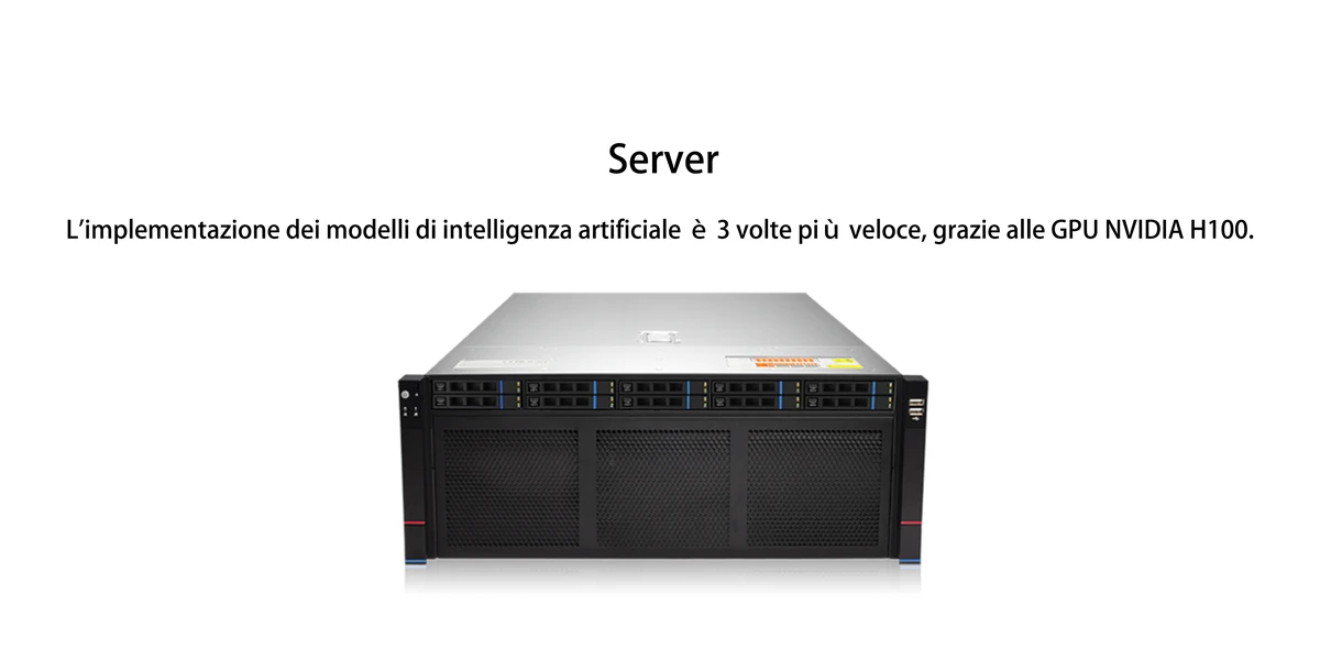 Server GPU rackmount ChangFan 4U - Doppi processori Intel Xeon Scalable, chipset C621A, supporto per 8 GPU a doppio slot, piattaforma per AI Deep Learning e HPC