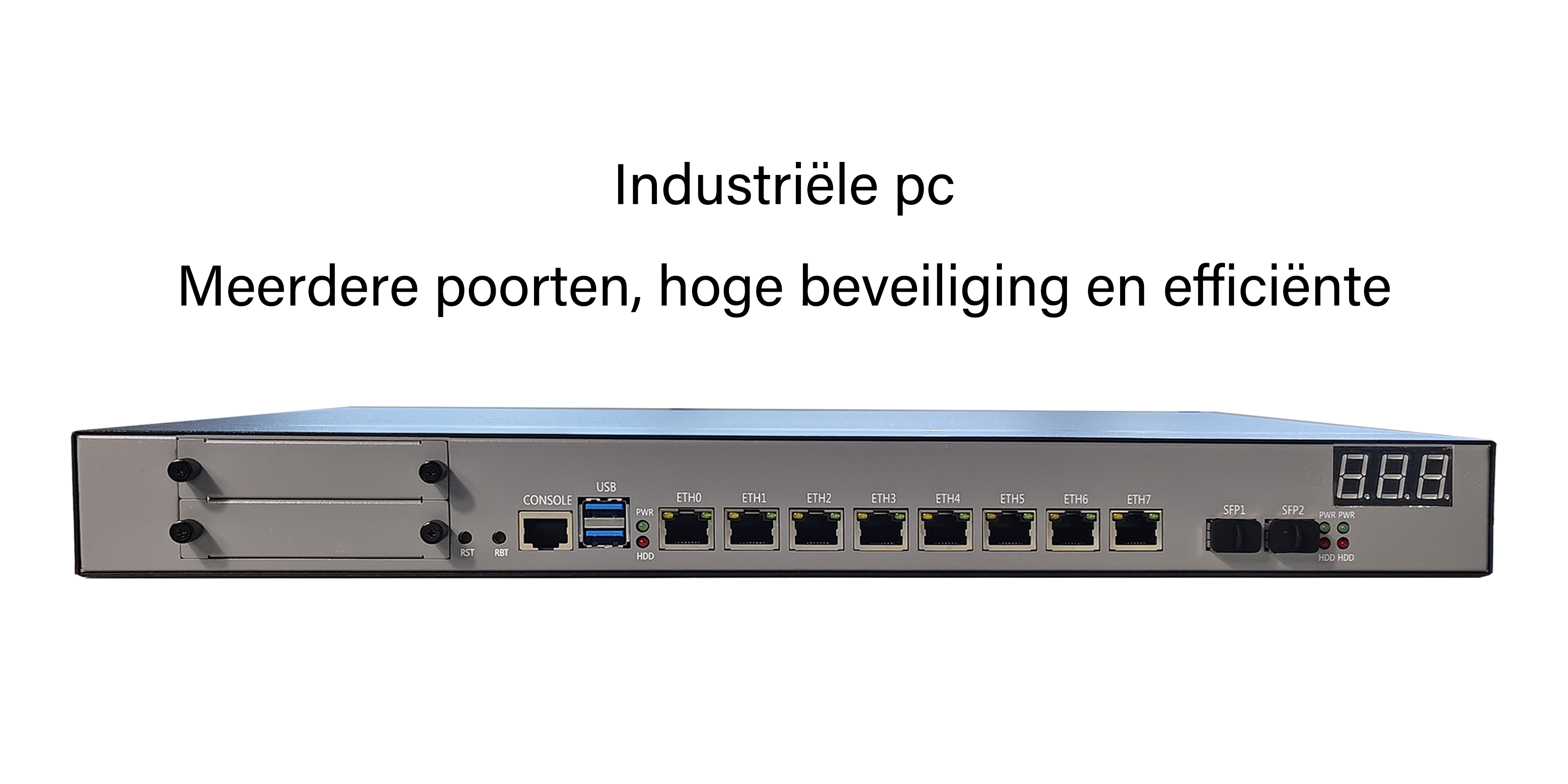 ChangFan 946-8L2S Industriële PC (1U-rackmount) – 8 x 2,5GbE RJ45-poorten & 2 x 10G SFP+-poorten, krachtige soft-router & netwerkbeveiligingsapparaat