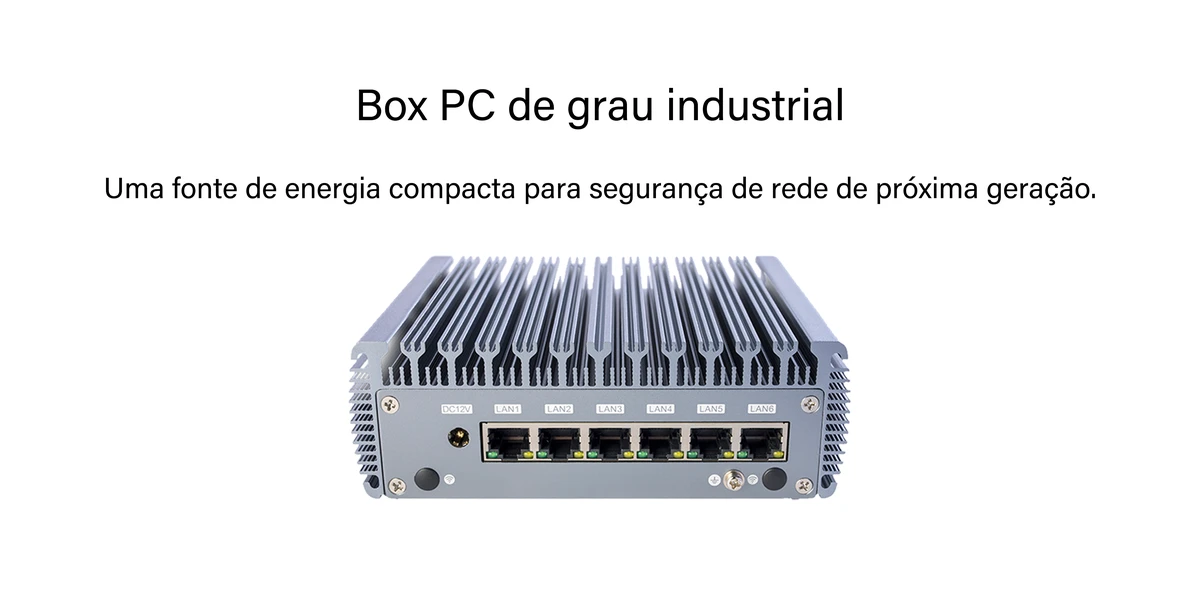 Mini PC Industrial ChangFan 3865U – Processador Intel Celeron Dual-Core, Design sem ventoinha (fanless) de baixo consumo, Soft Router e Gateway de Computação de Borda (Edge Computing)