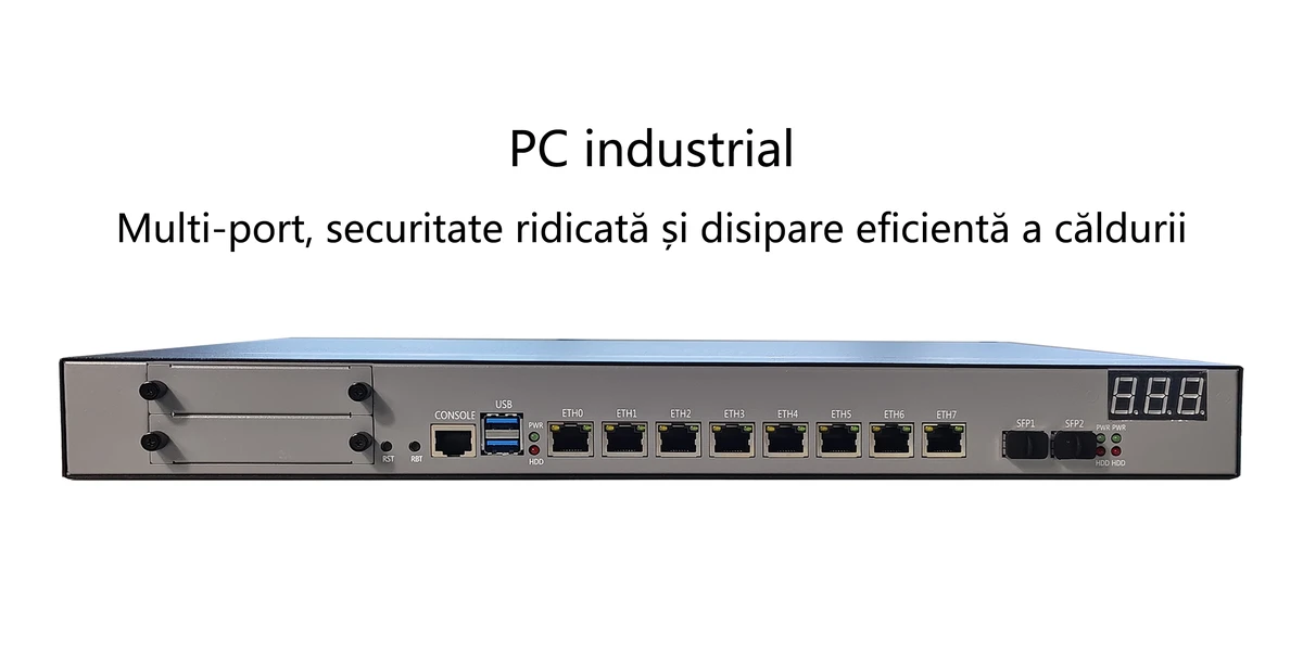 PC industrial ChangFan 946-8L2S pentru montare în rack 1U – 8 porturi RJ45 2,5GbE și 2 porturi SFP+ 10G; soft router de înaltă performanță și echipament de securitate a rețelei