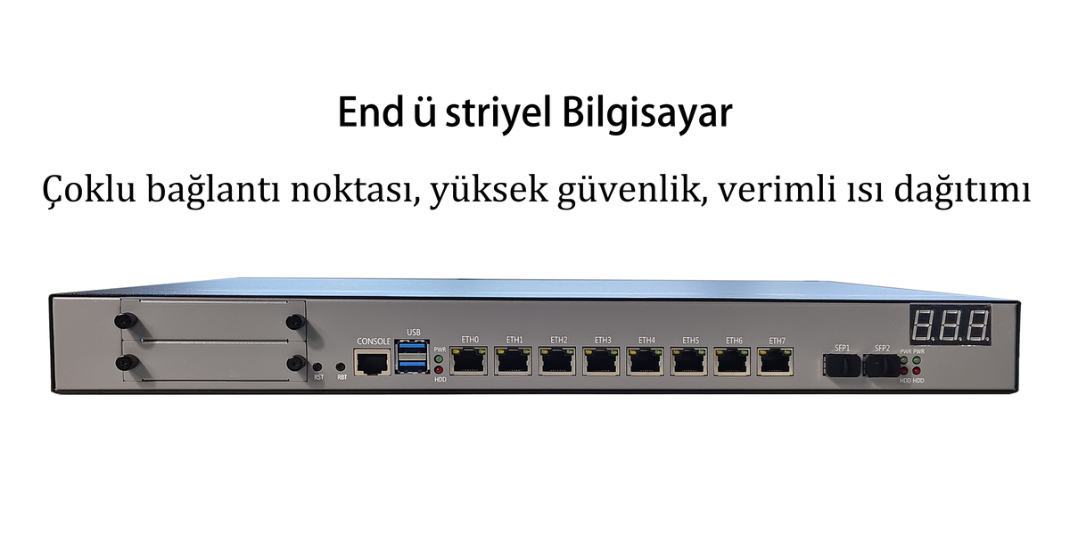 ChangFan 946-8L2S 1U Rack Tipi Endüstriyel PC - 8 x 2,5GbE RJ45 ve 2 x 10G SFP+ Portu, Yüksek Performanslı Yazılım Tabanlı Yönlendirici ve Ağ Güvenlik Cihazı