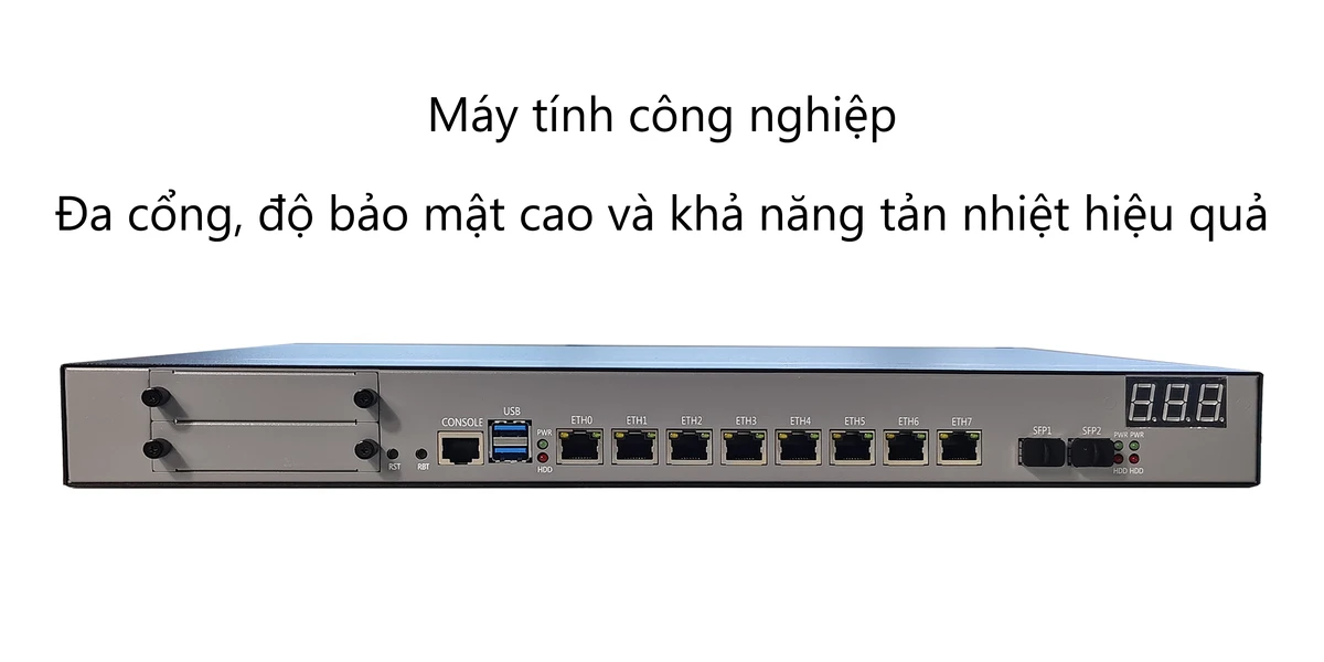 Máy tính công nghiệp gắn tủ rack 1U ChangFan 946-8L2S - 8 cổng RJ45 2.5GbE & 2 cổng SFP+ 10G, Soft Router hiệu năng cao & Thiết bị bảo mật mạng